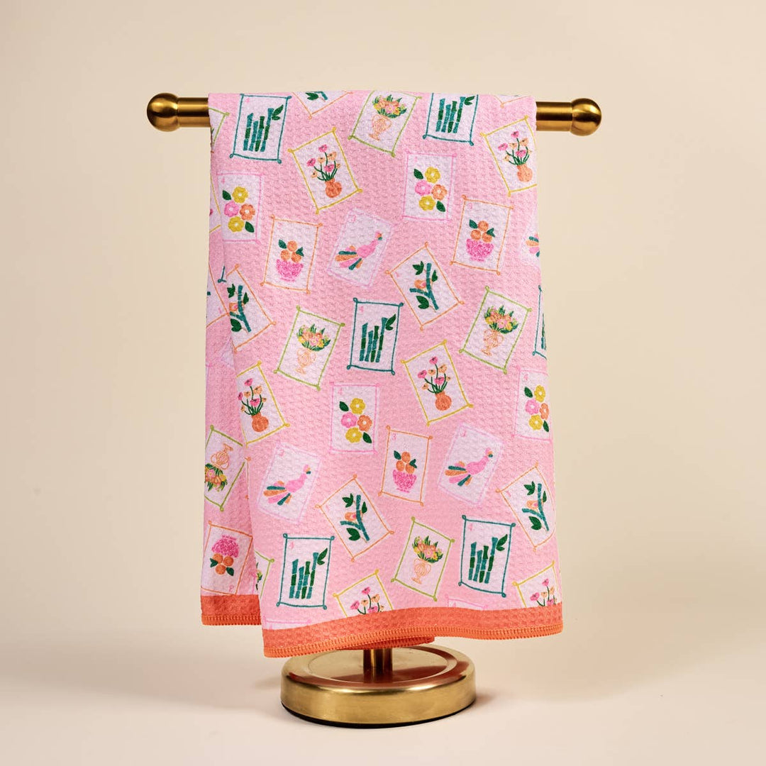 Waffle Tea Towel–It's Mahj Time