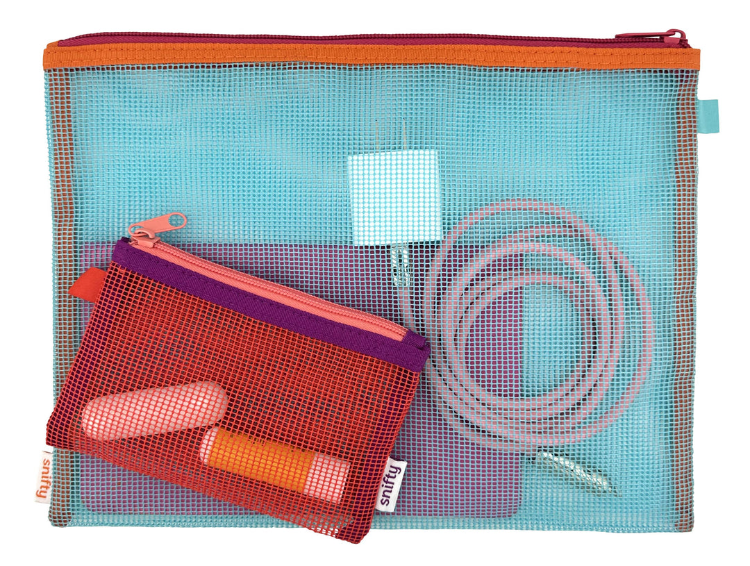 Carry On Mesh Pouches-Sunset