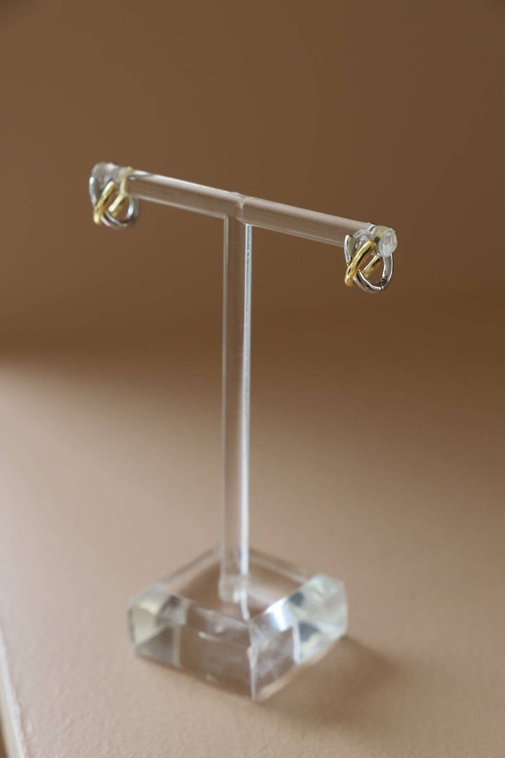 E1751 Earrings-Axel Huggies Mixed Metals