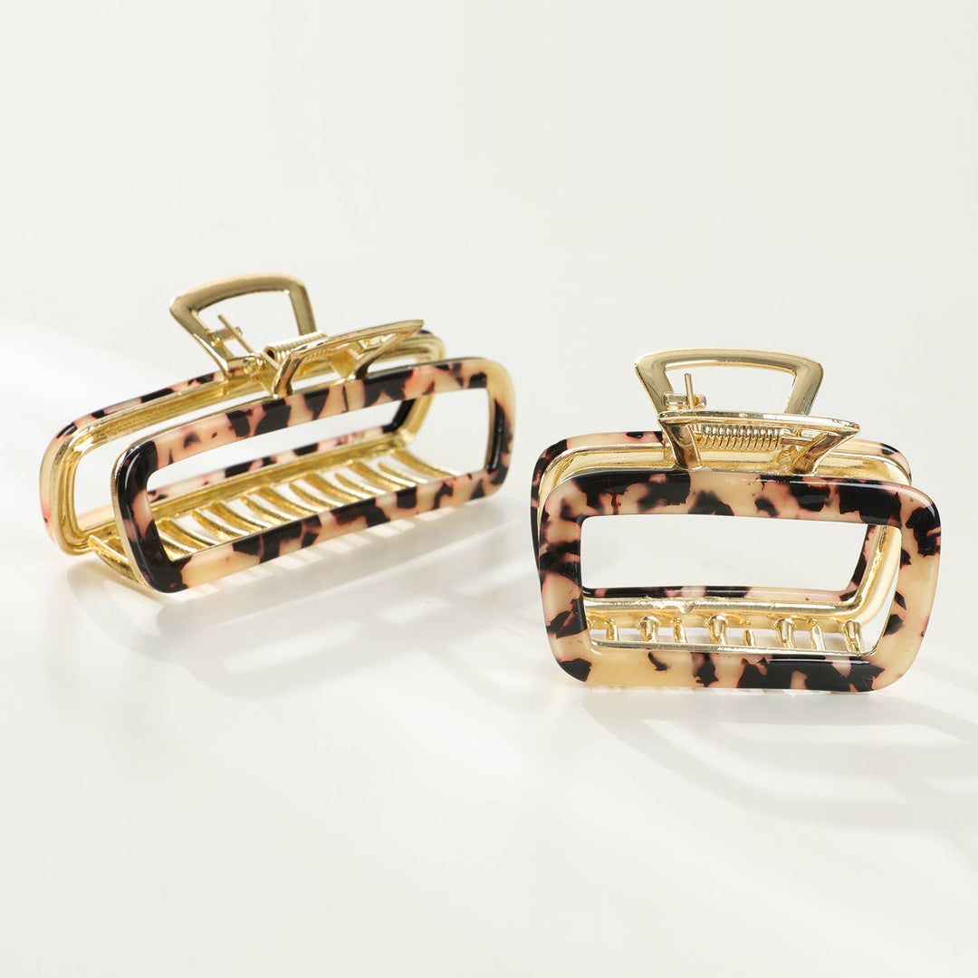 Harlow | Hollow Rectangle Metal Eco-Friendly Claw Clip