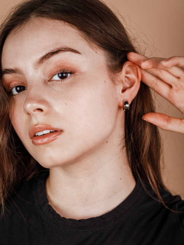 Earrings-Silver Hoop Wide