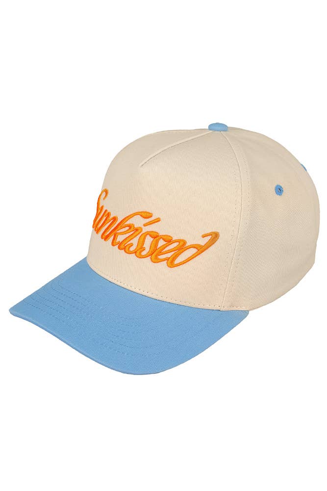 Embroidered Cotton Baseball Cap-Sunkissed