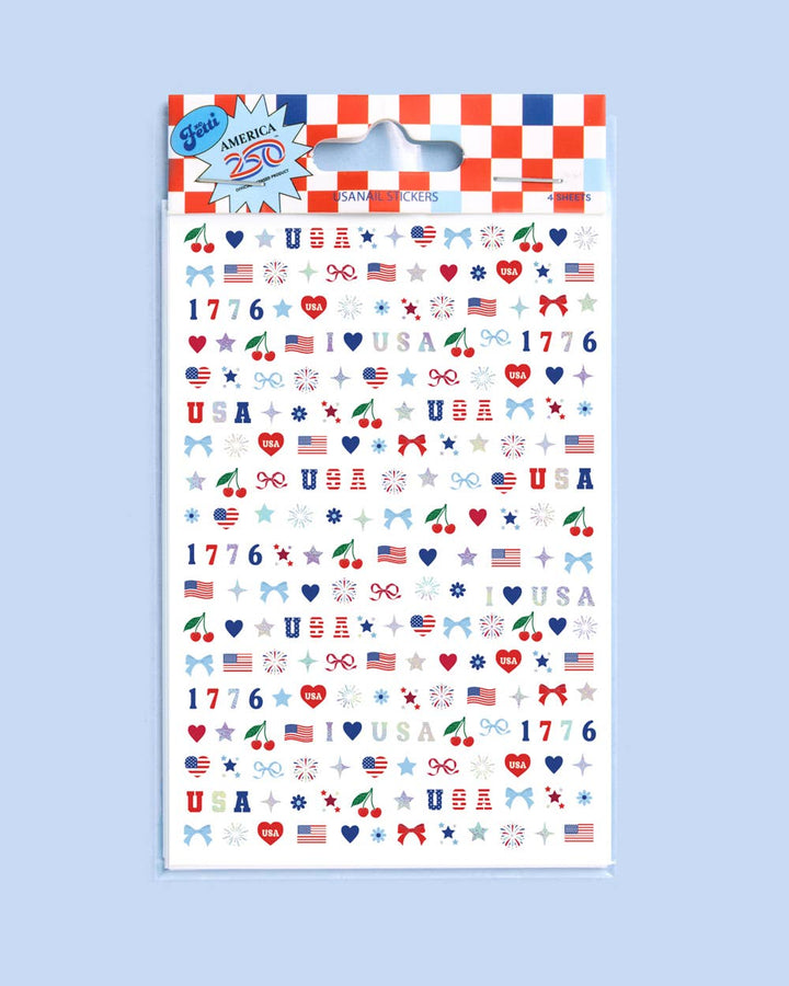 Nail Stickers-America 250 | patriotic nails, usa party