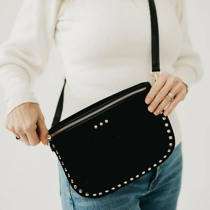 Bum Bag-Sabrina Studded Suede