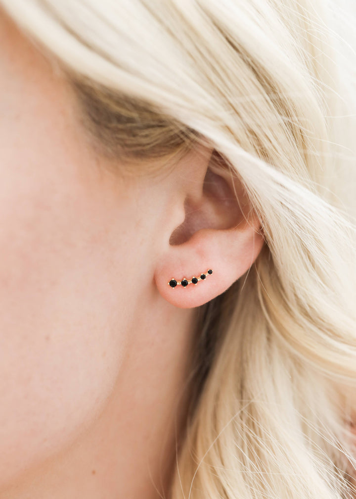 Earrings-Black Crawler