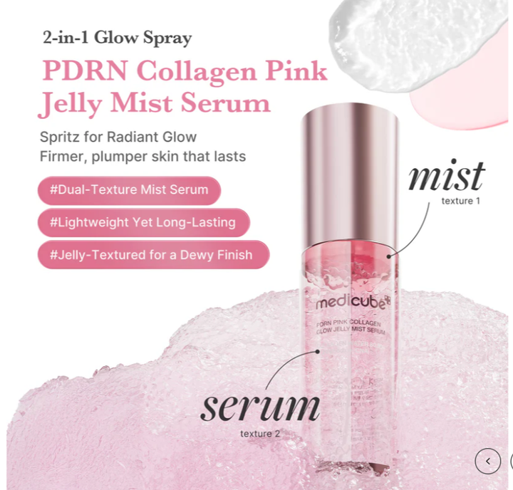 Medicube Mist Serum-PDRN Pink Collagen Glow Jelly Mist Serum