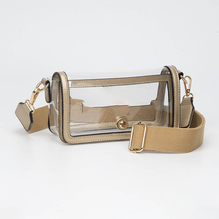Flap Crossbody Bag-Transparent Rectangle
