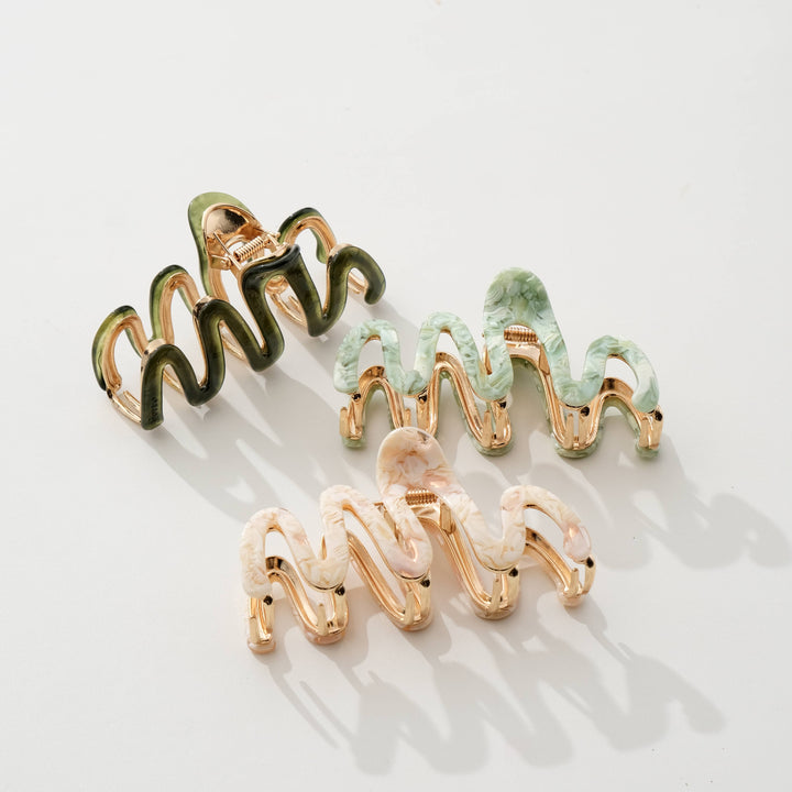 Willow Garden Metal Squiggle Claw Clip - Large