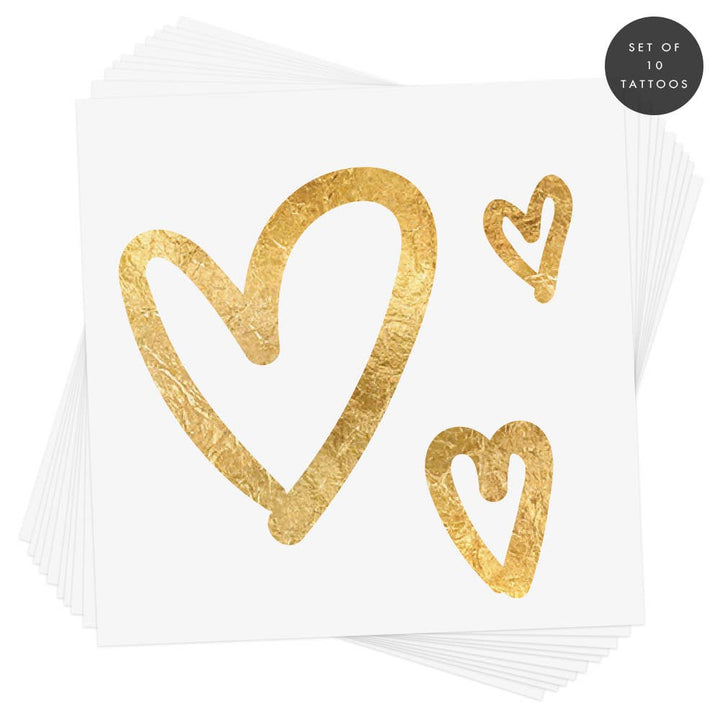 Classic Hearts Temporary Tattoo
