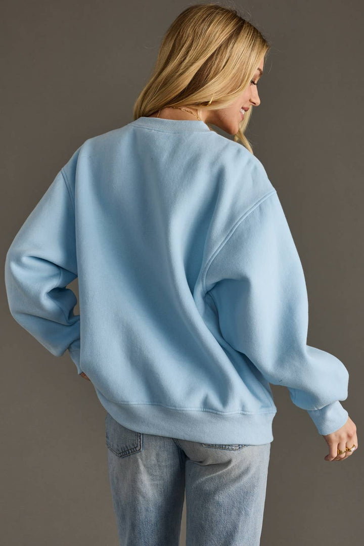 Sweatshirt-Lt. Blue Ski Bum