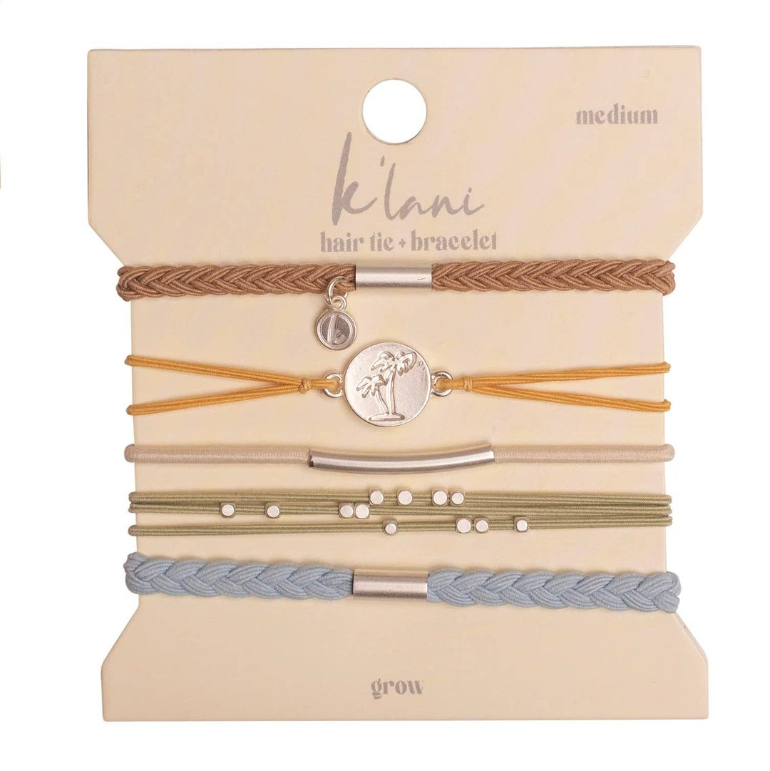 Hair Tie Bracelets-Grow Palm Tree