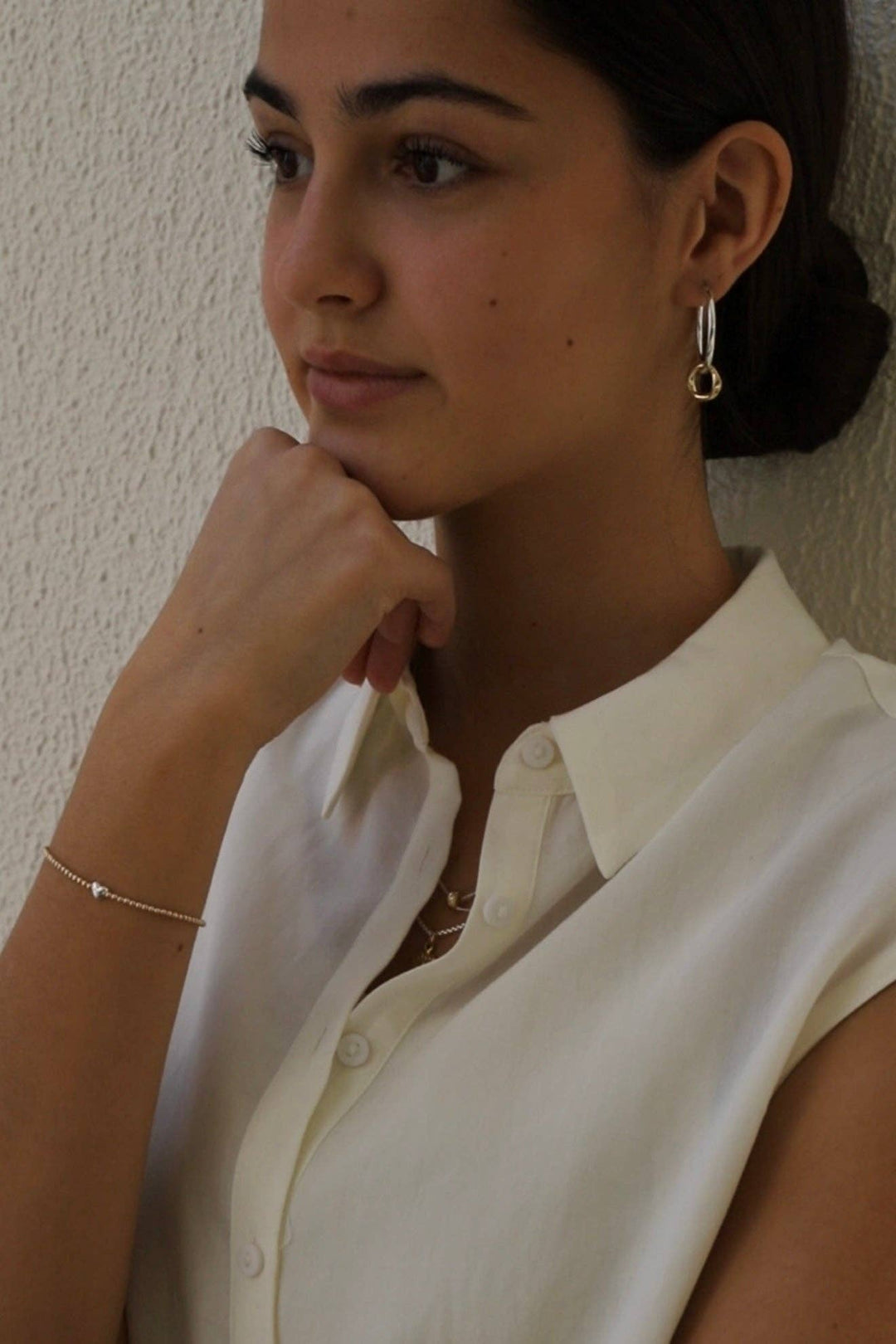 E1774 Earrings-Ligne Duo Hoops