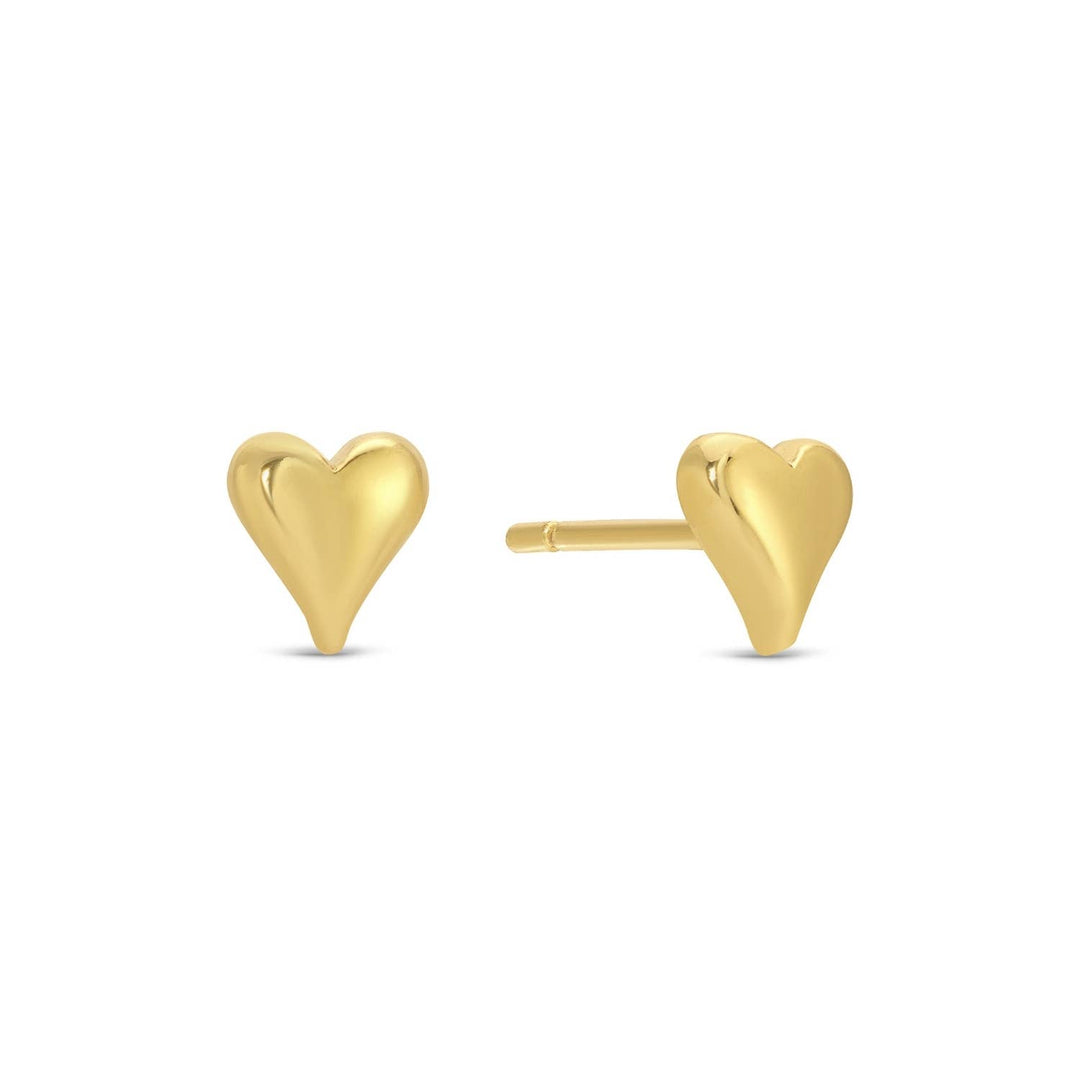 Velvet Gift Tag Trio-Gold Heart Studs