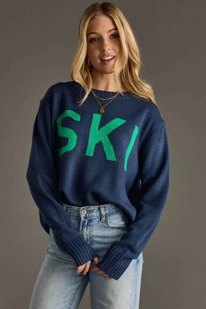 Sweater-Navy Ski