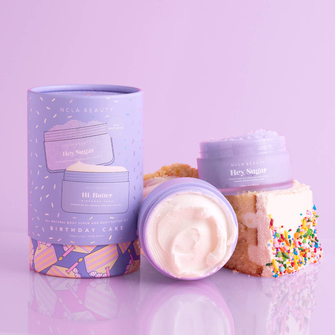 Body Scrub + Body Butter Set-Birthday Cake