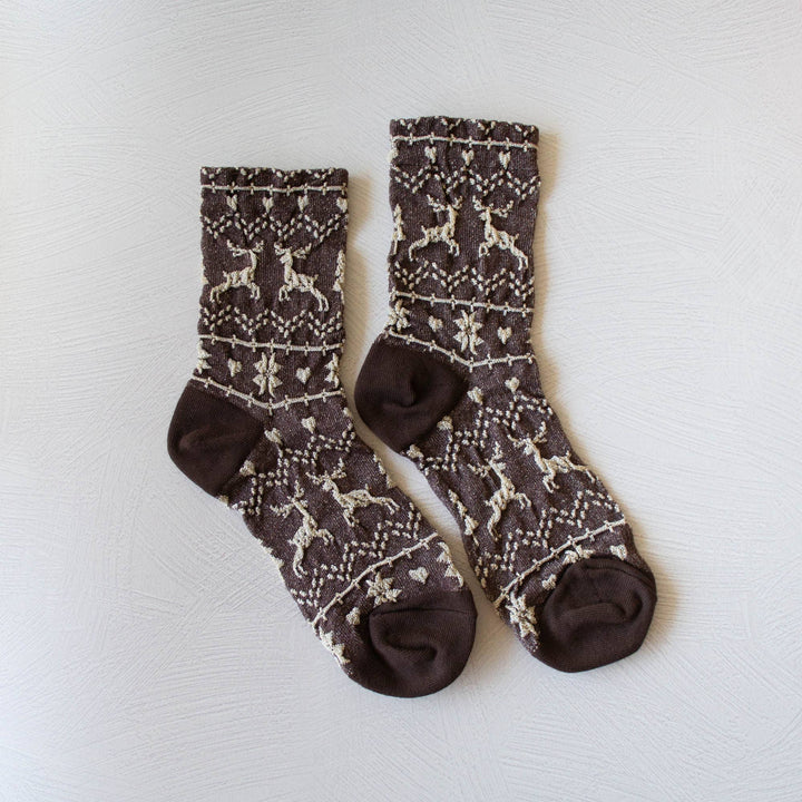 Christmas Glitter Casual Crew Socks