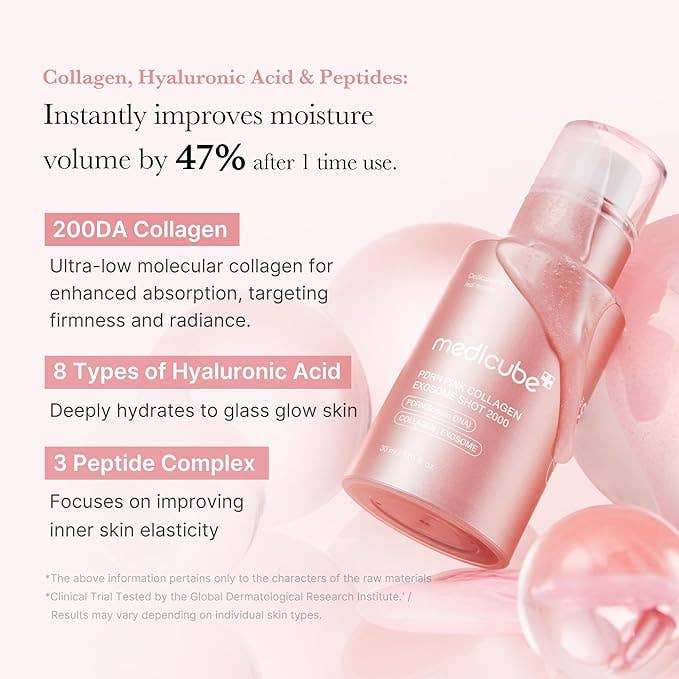 Medicube Serum-PDRN Pink Collagen Exosome Shot Serum 2,000 PPM 30ml