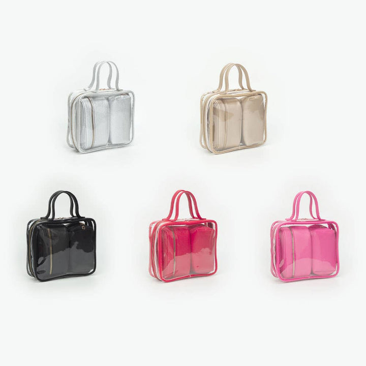 Travel Cosmetic Bag Set 4 Pieces-Transparent