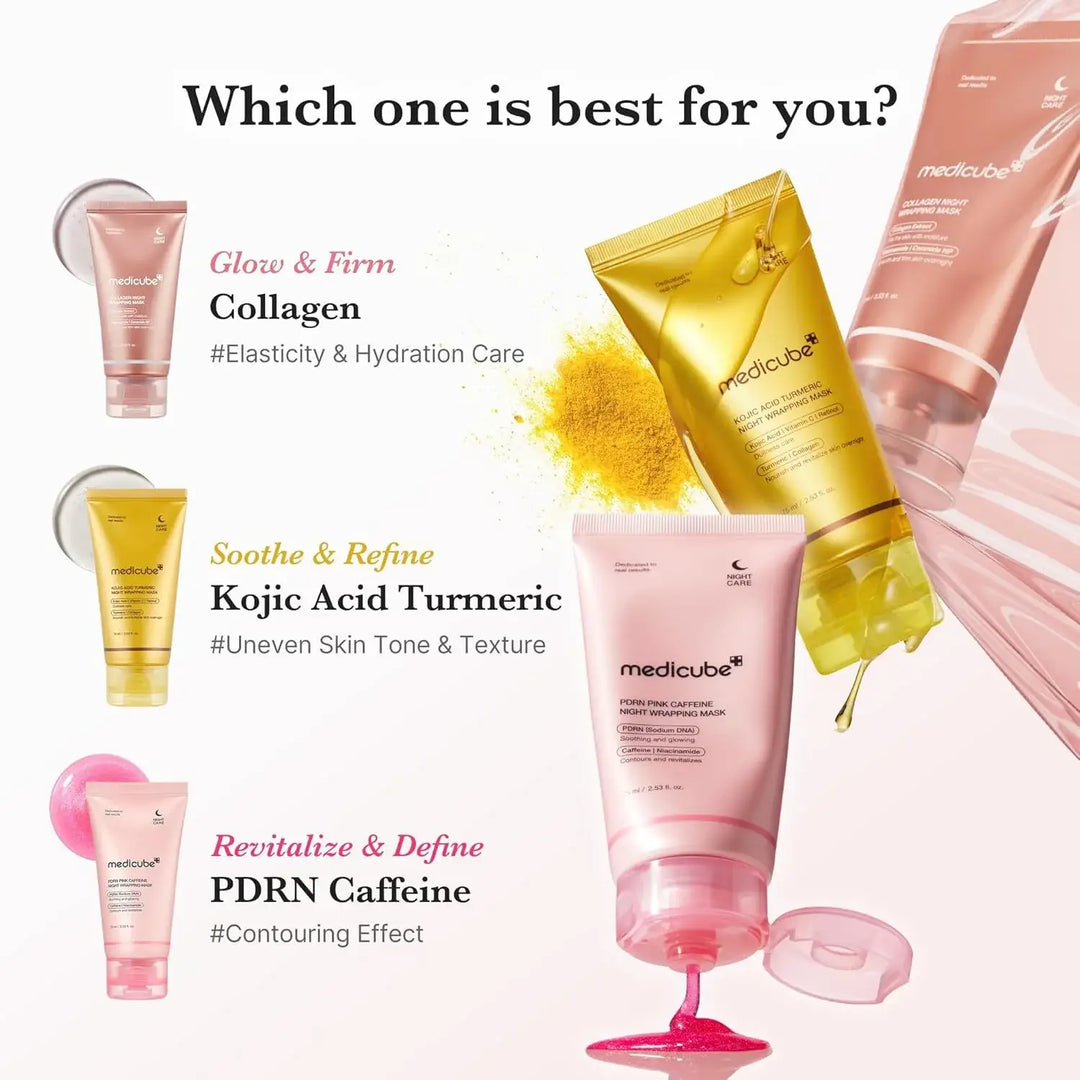 Medicube Mask 75ml-PDRN Pink Caffeine Night Wrapping Mask