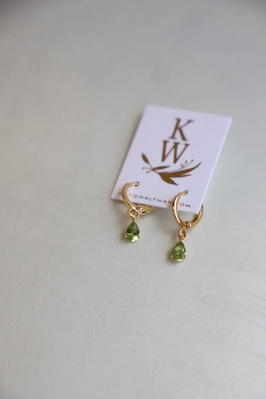 DISCONTINUED E1590 Gold Earrings-Birthstone Teardrop