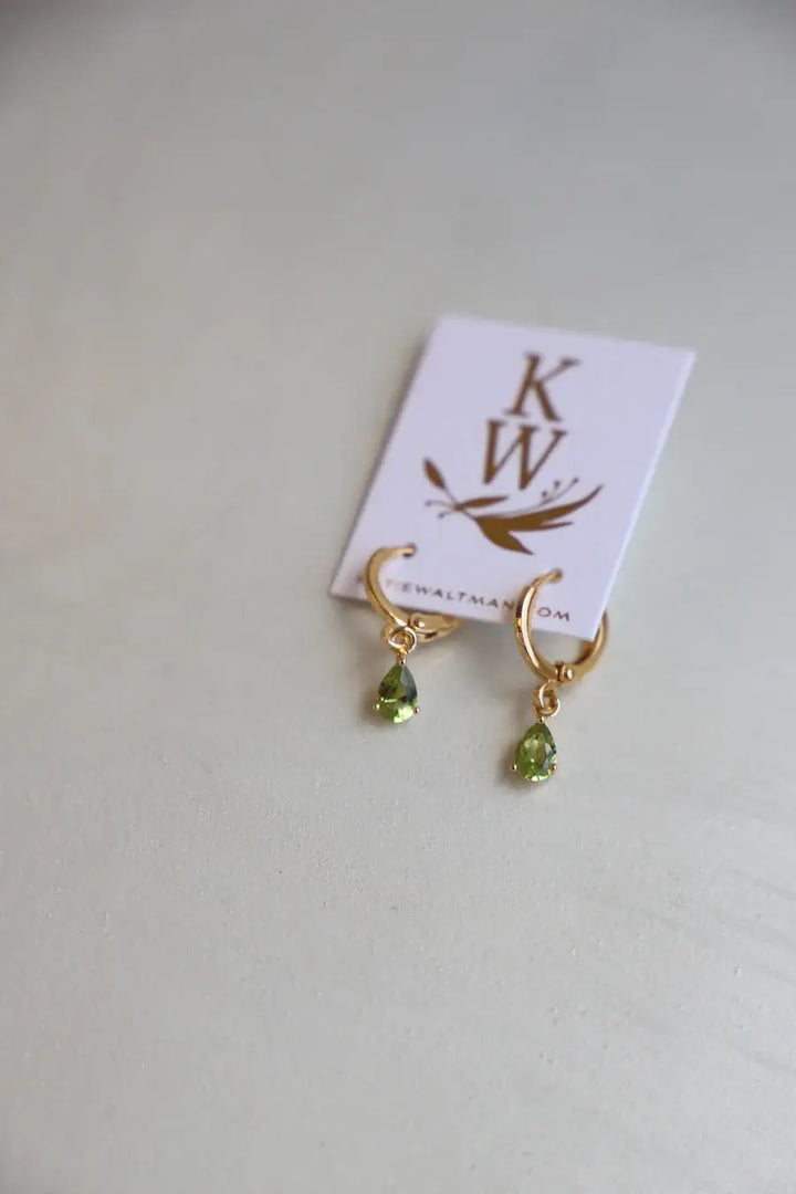 DISCONTINUED E1590 Gold Earrings-Birthstone Teardrop