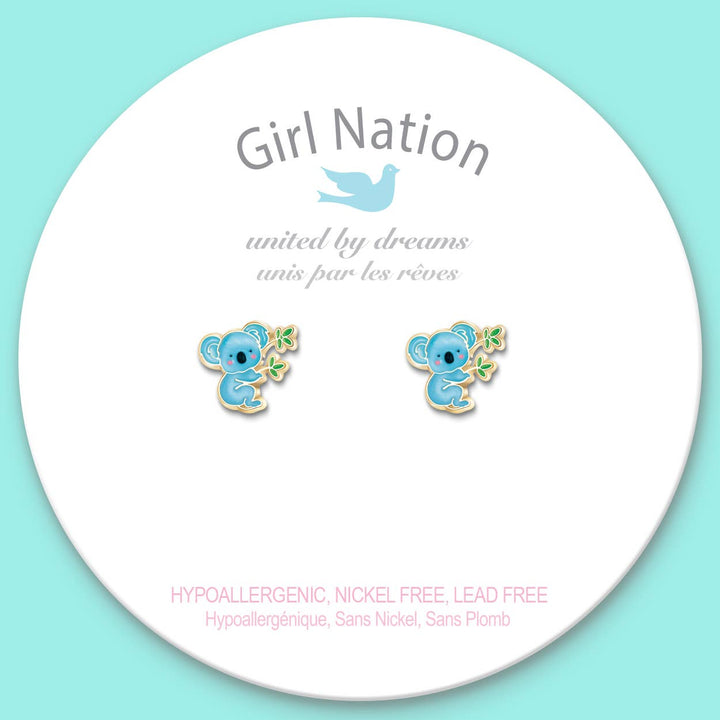 Stud Earrings-Cutie Koala