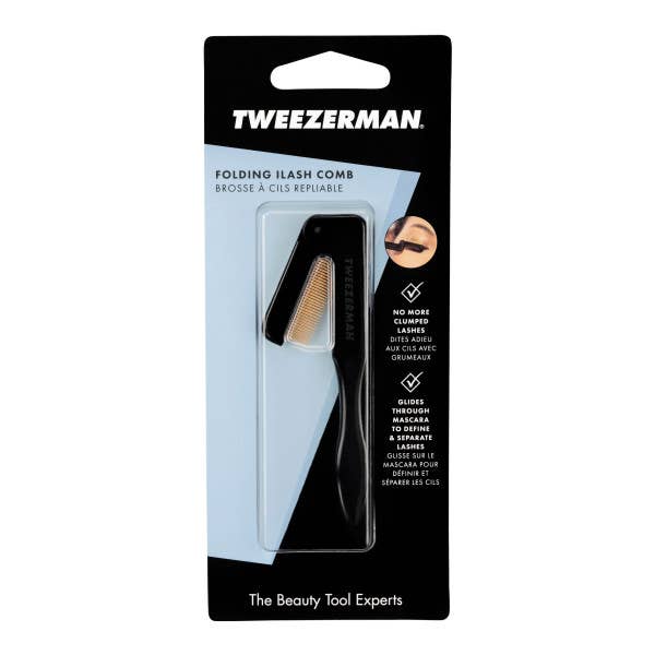 Retail-Tweezerman Folding Lash Comb Black