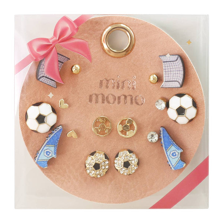 Sports Stud Earrings Multipack Assorted Set - Soccer