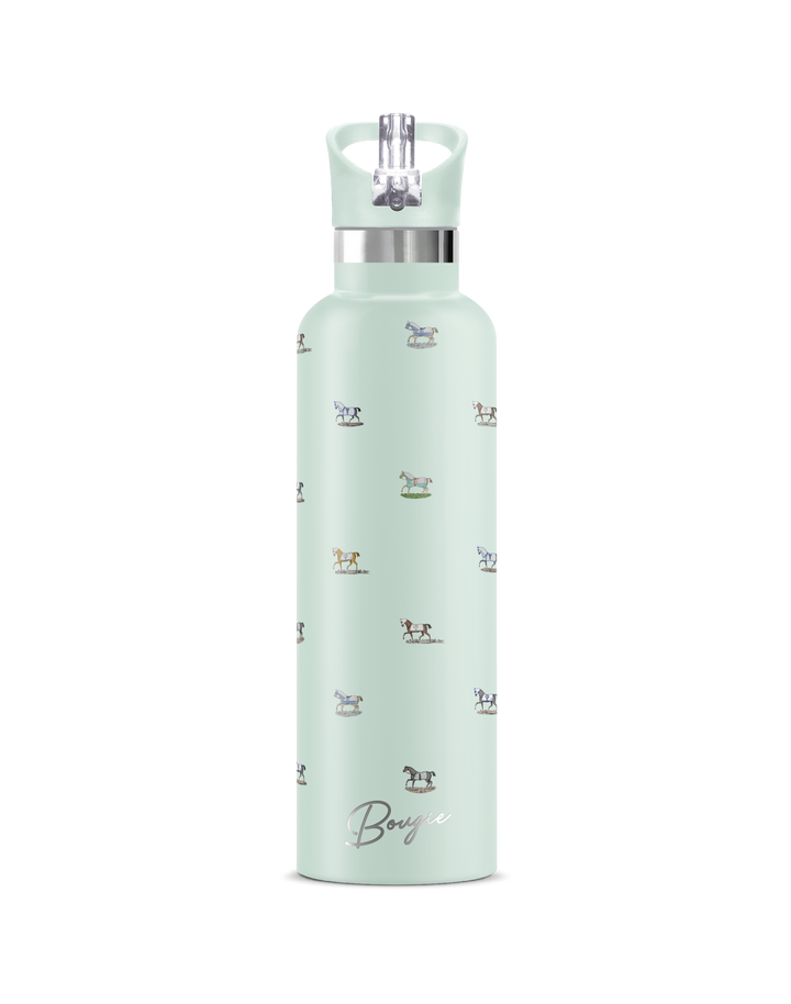 VEREDUS I Horse Motif Lt Blue  |  25 oz Insulated Water Bottle