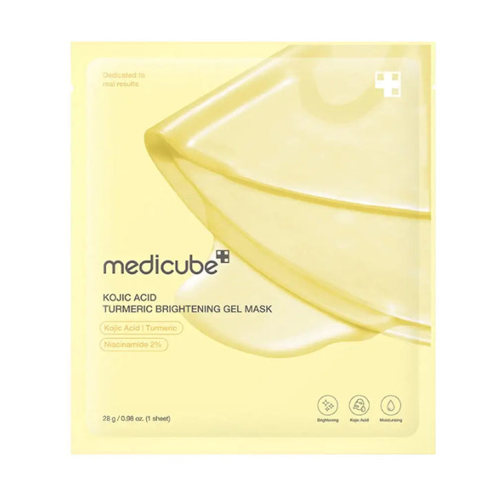Medicube Sheet Mask-Kojic Acid Turmeric Brightening Gold Jelly Gel Single Mask