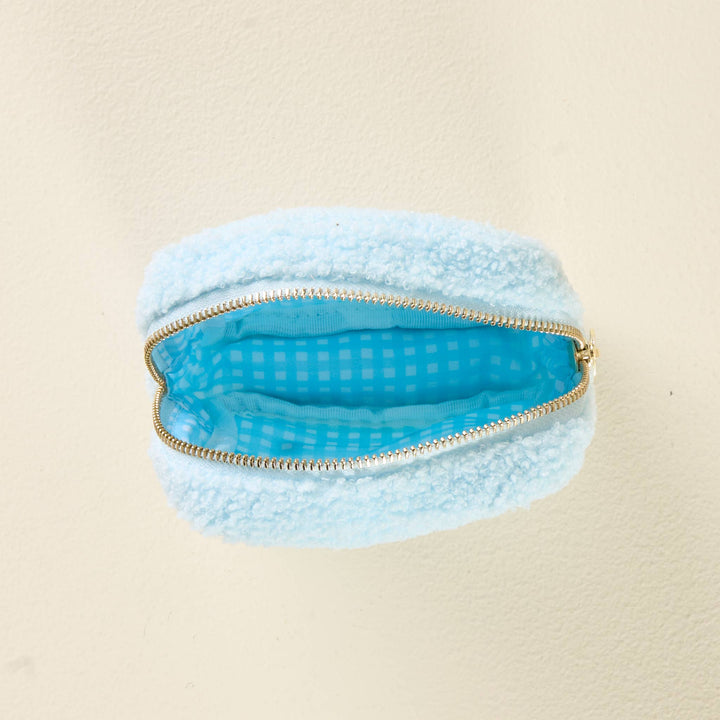 Teddy Pouch Square-Pearl Blue