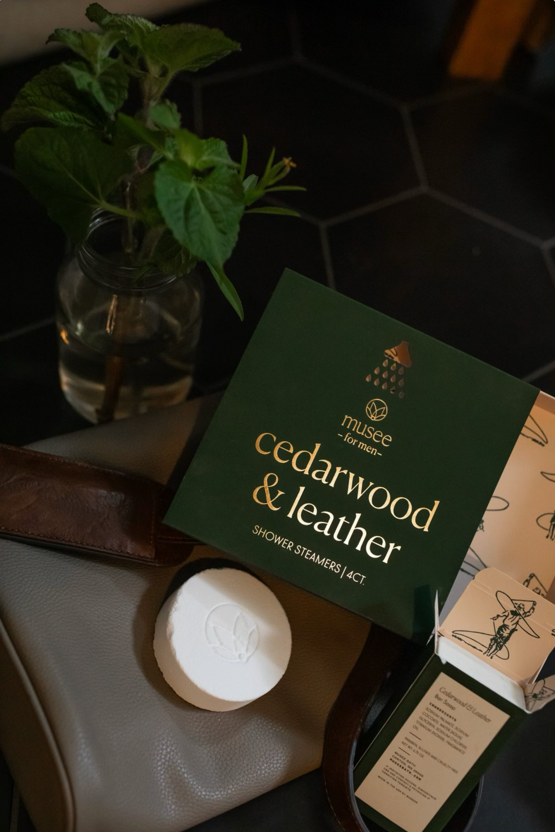 Shower Steamers 1lb-Cedarwood & Leather
