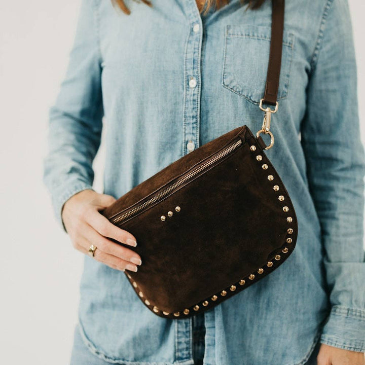 Bum Bag-Sabrina Studded Suede