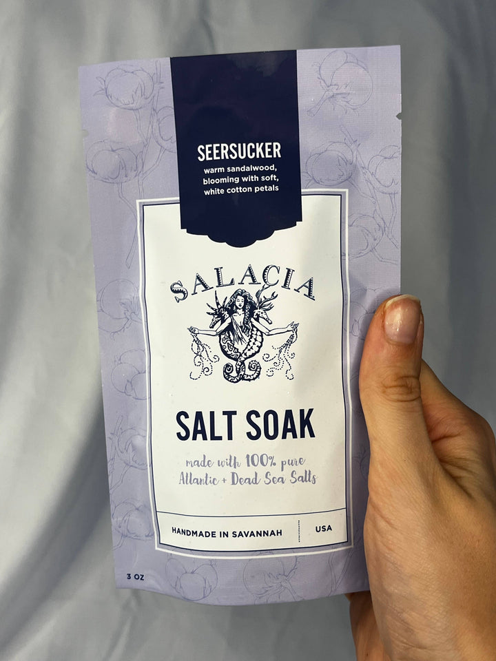 Salt Soak-Seersucker: Sandalwood & Cotton 3oz