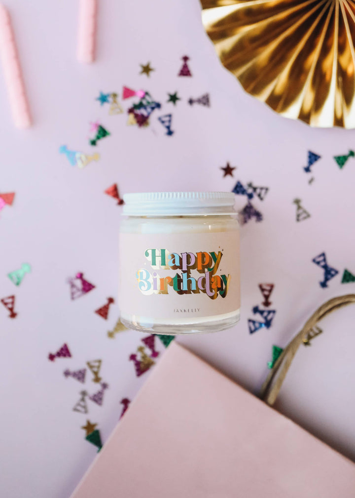 Candle 4oz-Happy Birthday Colorful Celebration