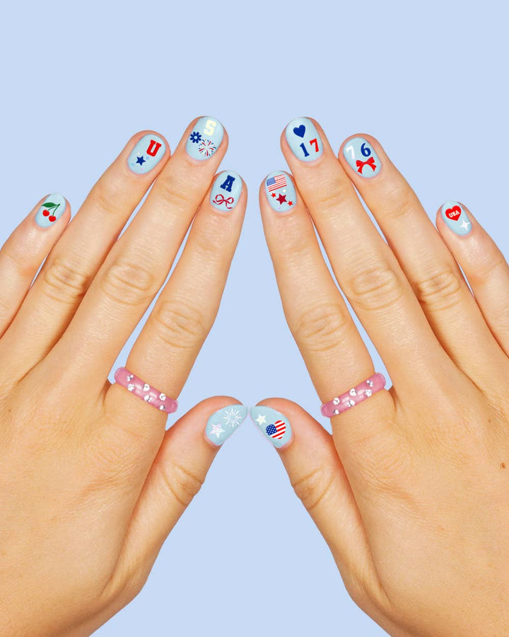 Nail Stickers-America 250 | patriotic nails, usa party
