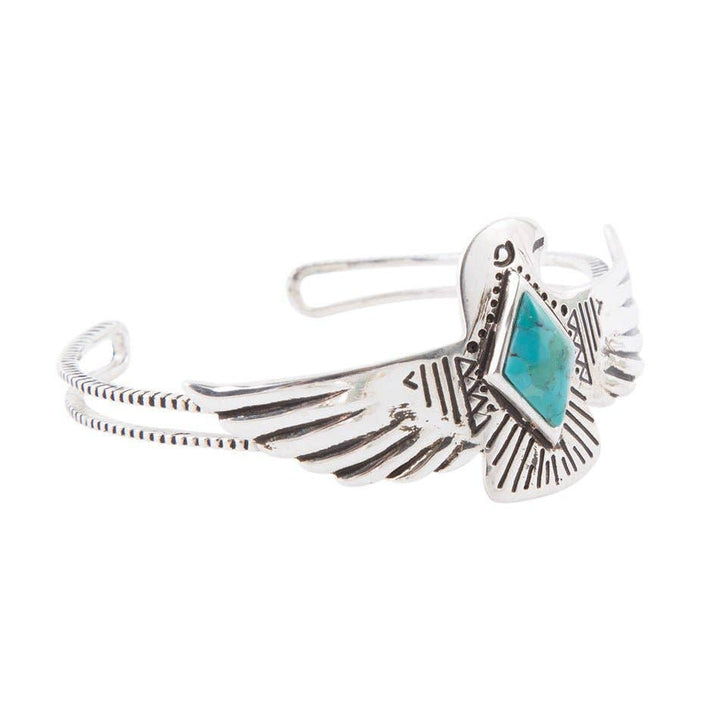 Bracelet-Turquoise and Sterling Silver Phoenix Cuff