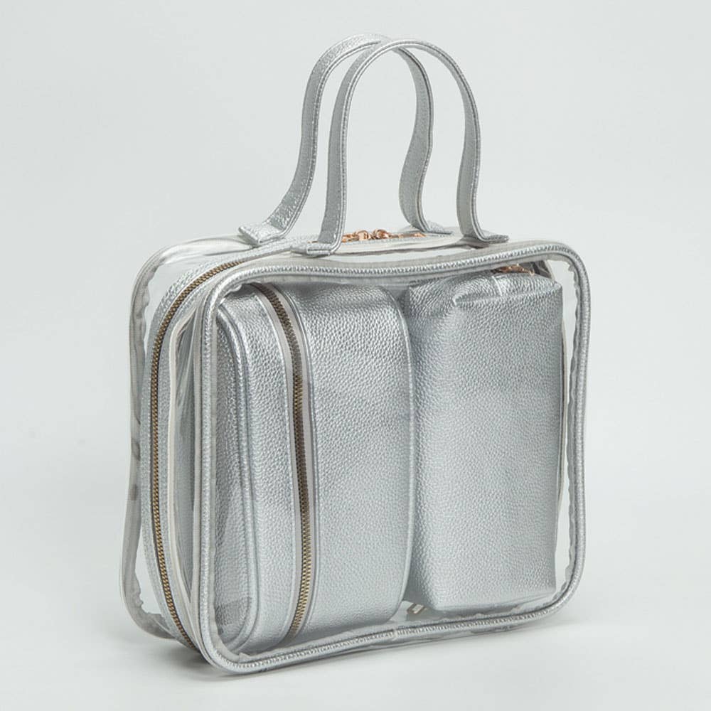 Travel Cosmetic Bag Set 4 Pieces-Transparent