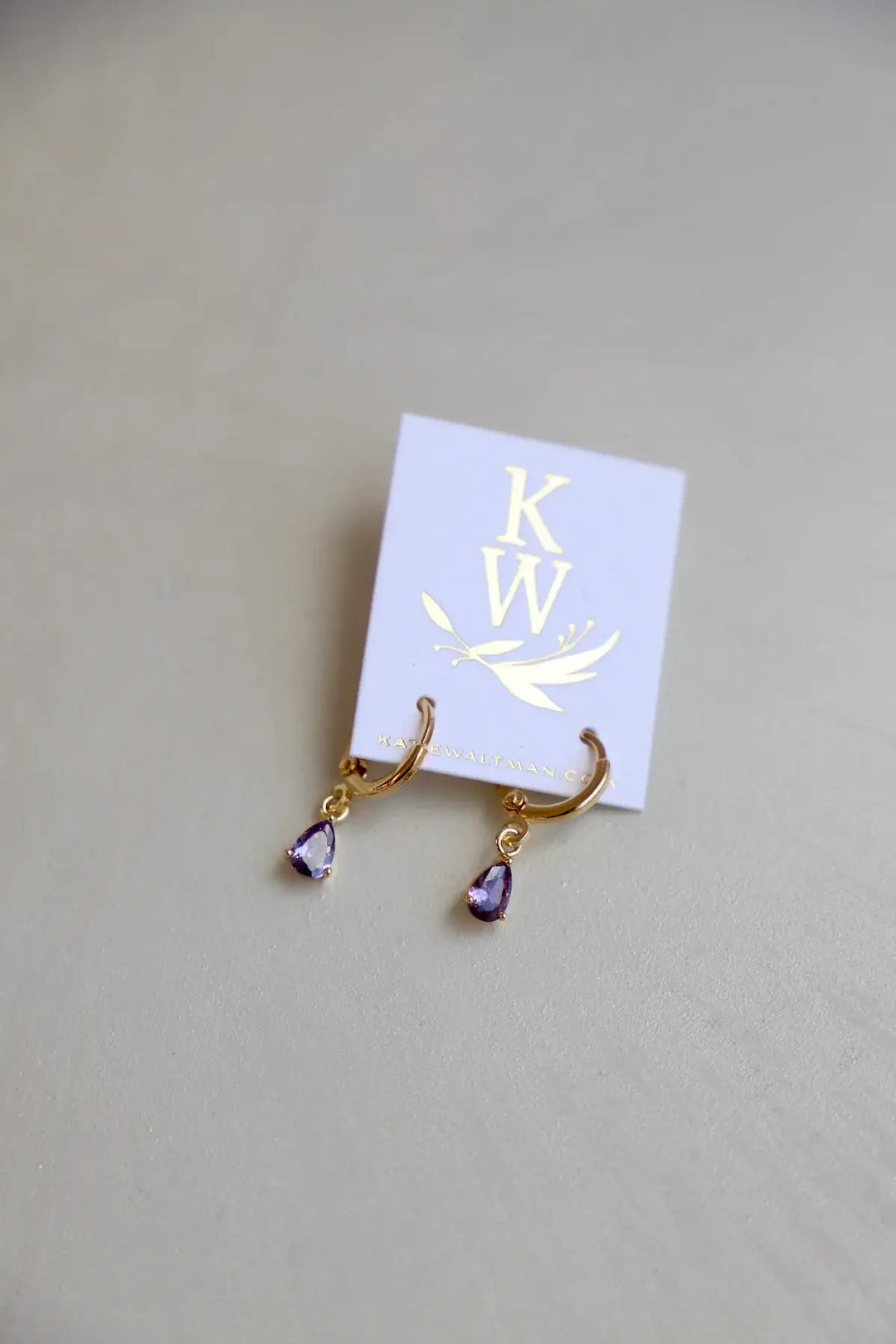 DISCONTINUED E1590 Gold Earrings-Birthstone Teardrop
