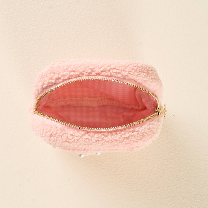 Teddy Pouch Square-Pearl Blush