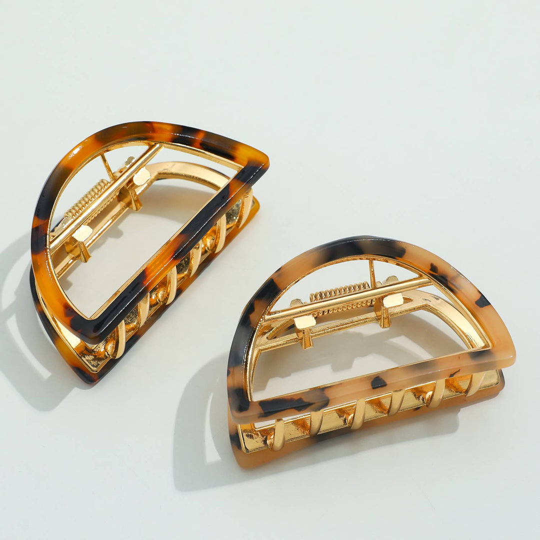 Rosalie | Classic Small Half Moon Metal Claw Clip