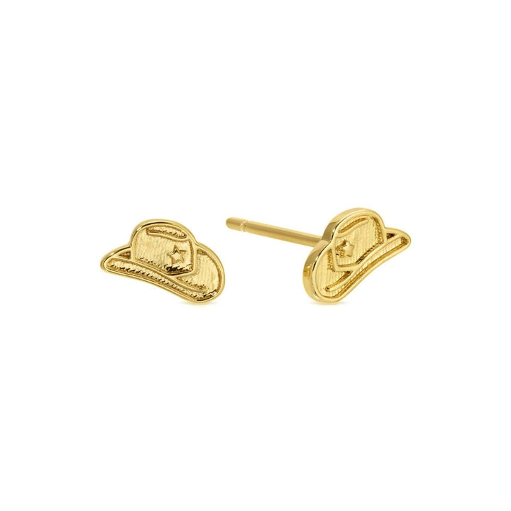 Velvet Gift Tag-Gold Cowgirl Hat Studs