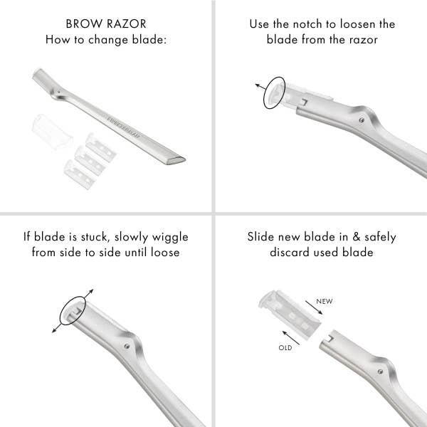 Retail-Metal Brow Razor