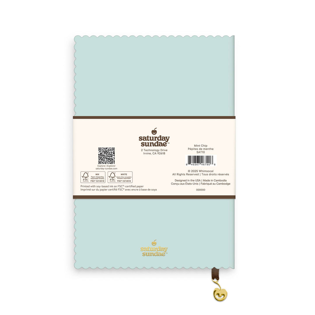 Journal-Mint Chip A5 Spumoni Swirls Scalloped