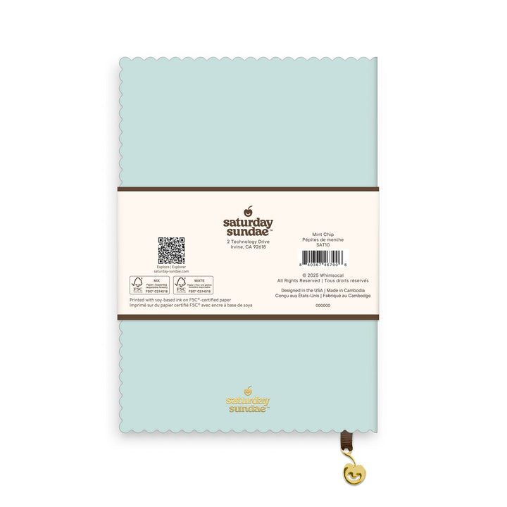 Journal-Mint Chip A5 Spumoni Swirls Scalloped