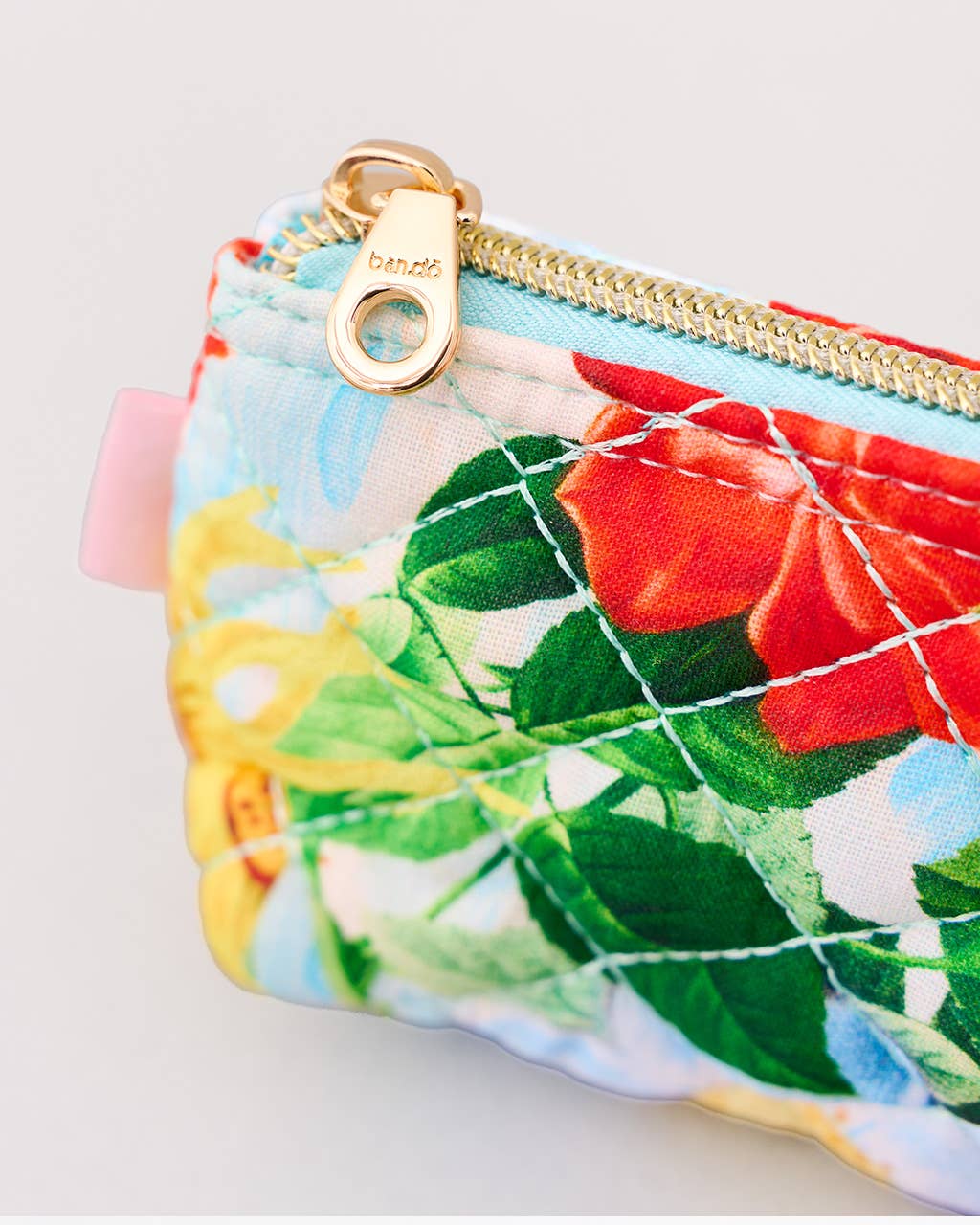 Quilted Pencil Pouch, Oil Paint Floral