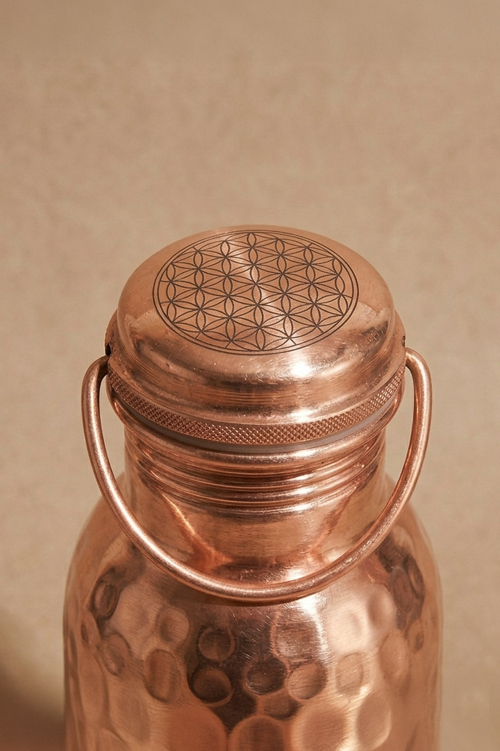 Copper Water Bottle-Hammered Tamba
