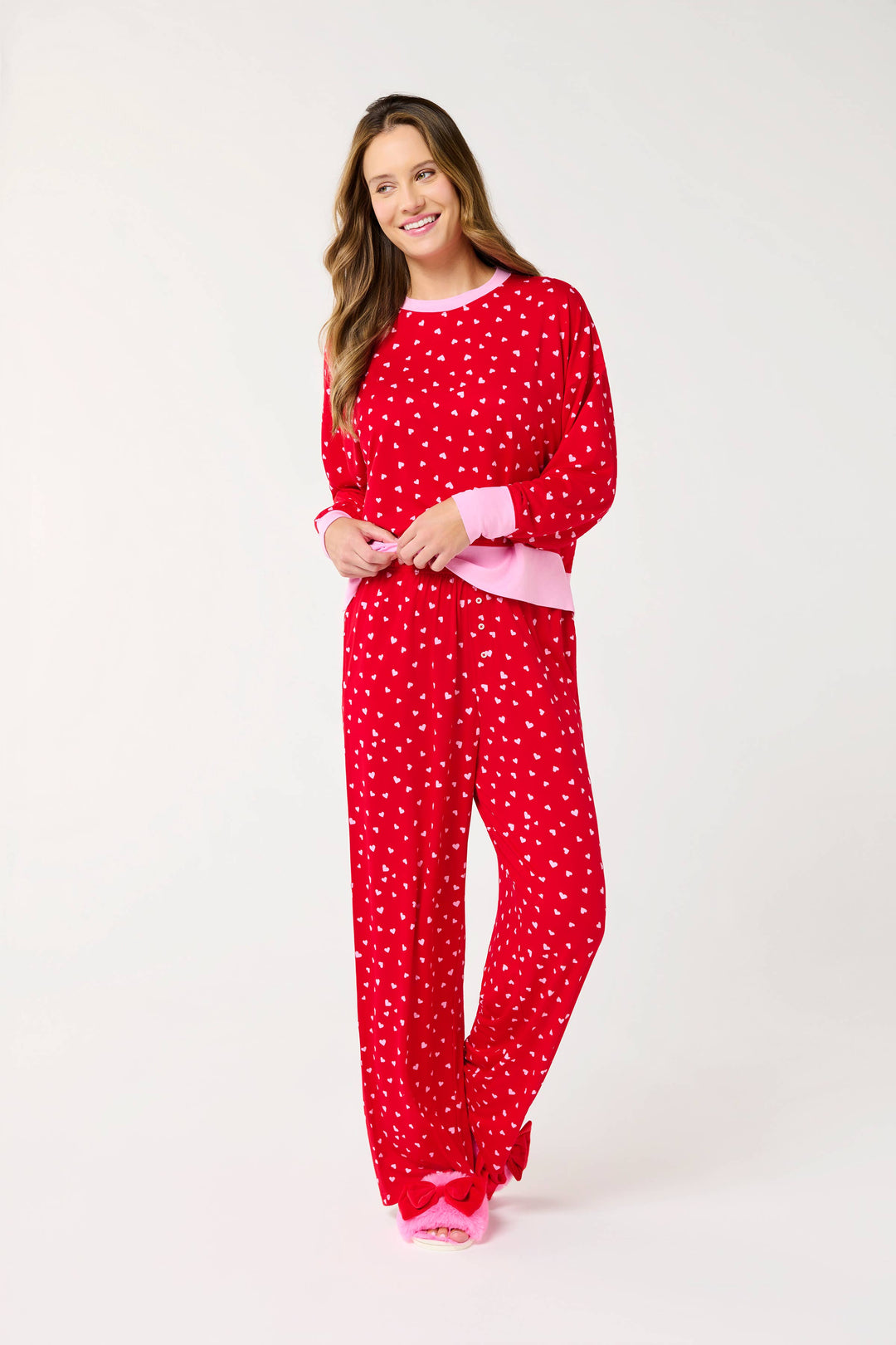 MINI HEARTS ULTRA-SOFT JERSEY KNIT PJ SET