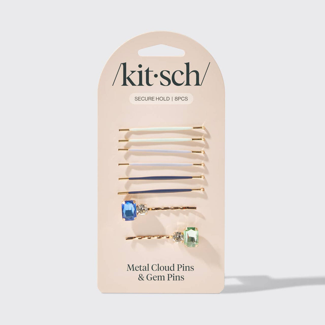 Bobby Pins 8pc Set-Cloud & Gem-Garden Bouquet
