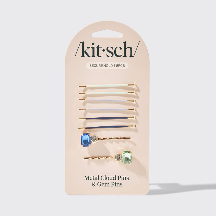 Bobby Pins 8pc Set-Cloud & Gem-Garden Bouquet